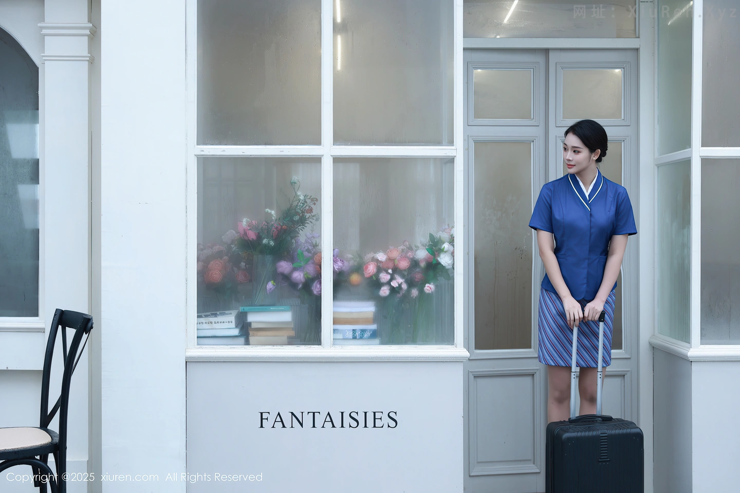 图片[2]-[XiuRen秀人网]VOL.10708 模特南乔性感蓝色空姐制服配肉色丝袜秀完美身材迷人诱惑写真64P-秀人网官方网站